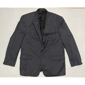 Pronto Uomo Blazer Jacket Mens Size 46R Solid Gray Wool 2 Button Korea